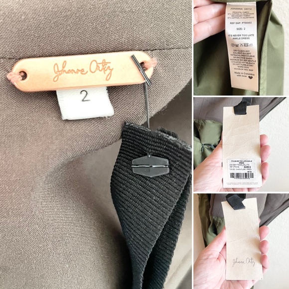 NWT Johanna Ortiz It's Never Too Late One Shoulder Midi Dress in Green Size 2 - Picture 13 of 15